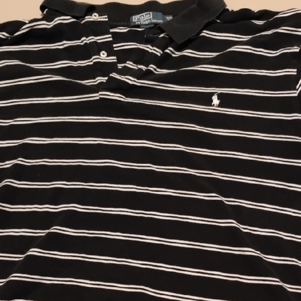 Polo by Ralph Lauren Black and White Striped Polo Shirt